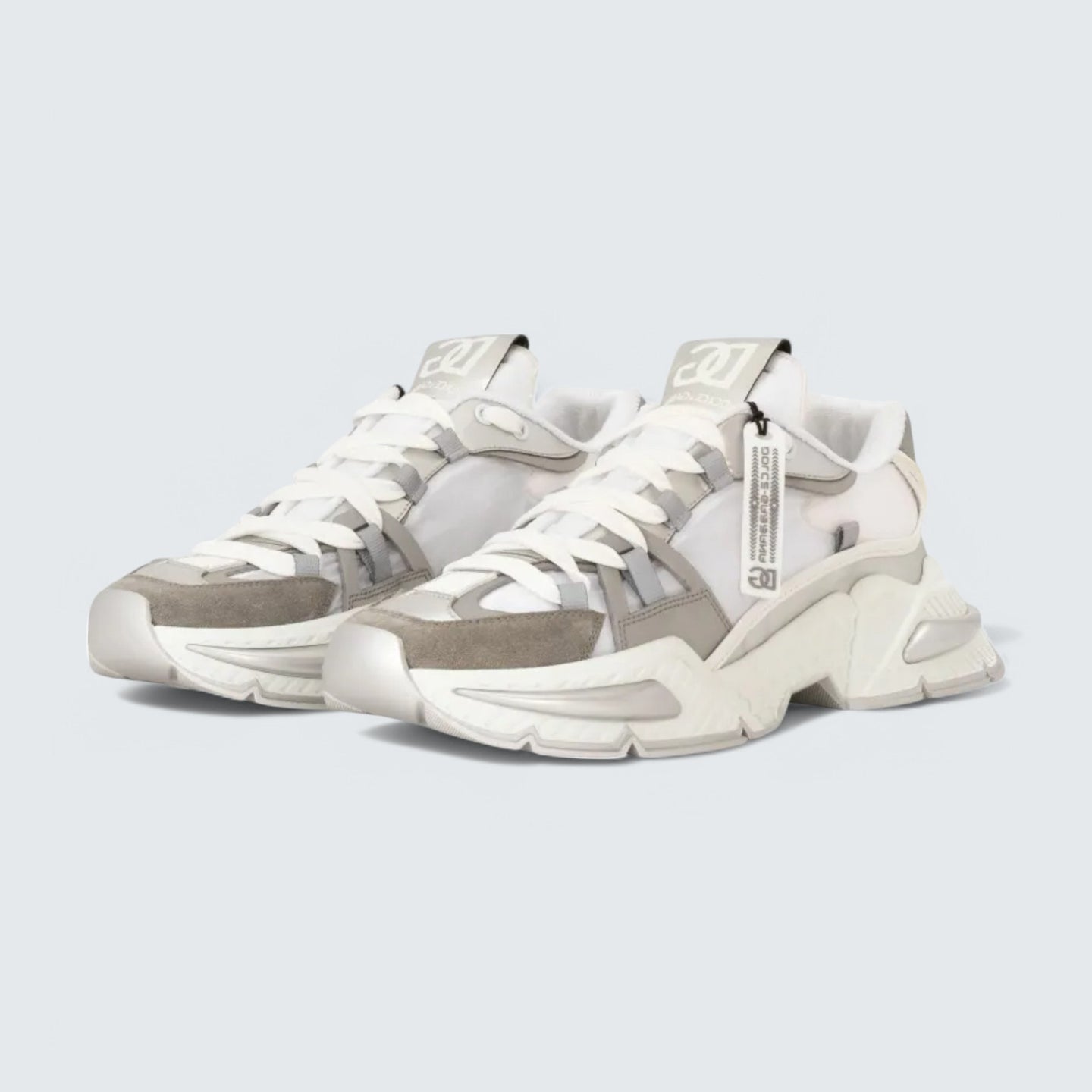 D&G Airmaster DG-Logo Chunky Sneakers 'White/Grey'