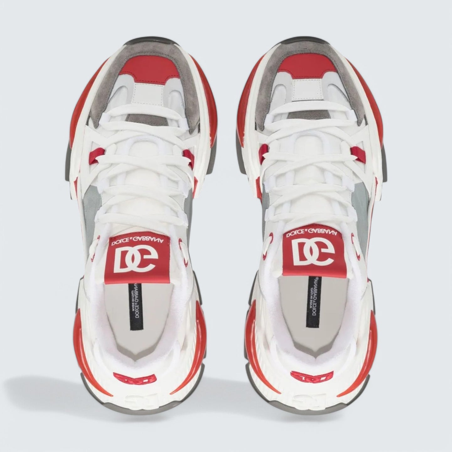 D&G Airmaster Panelled Low-Top Sneakers 'White/Red'