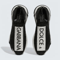 D&G Fast Rhinestone-Embellished Sneakers 'Black/White'