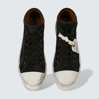 D&G Lace-Up Mid-Top Sneakers 'Black/White'