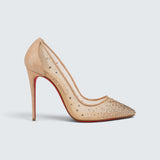 Follies Strass - 100 mm Pumps - Mesh, suede calf and strass