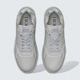 B27 Uptown Low-Top Sneaker ’Gray Grained Calfskin and Gray Dior Gravity Leather’