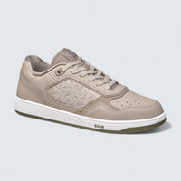 B27 Uptown Low-Top Sneaker ’Gray Smooth Calfskin and Gray Dior Oblique-Embossed Suede’