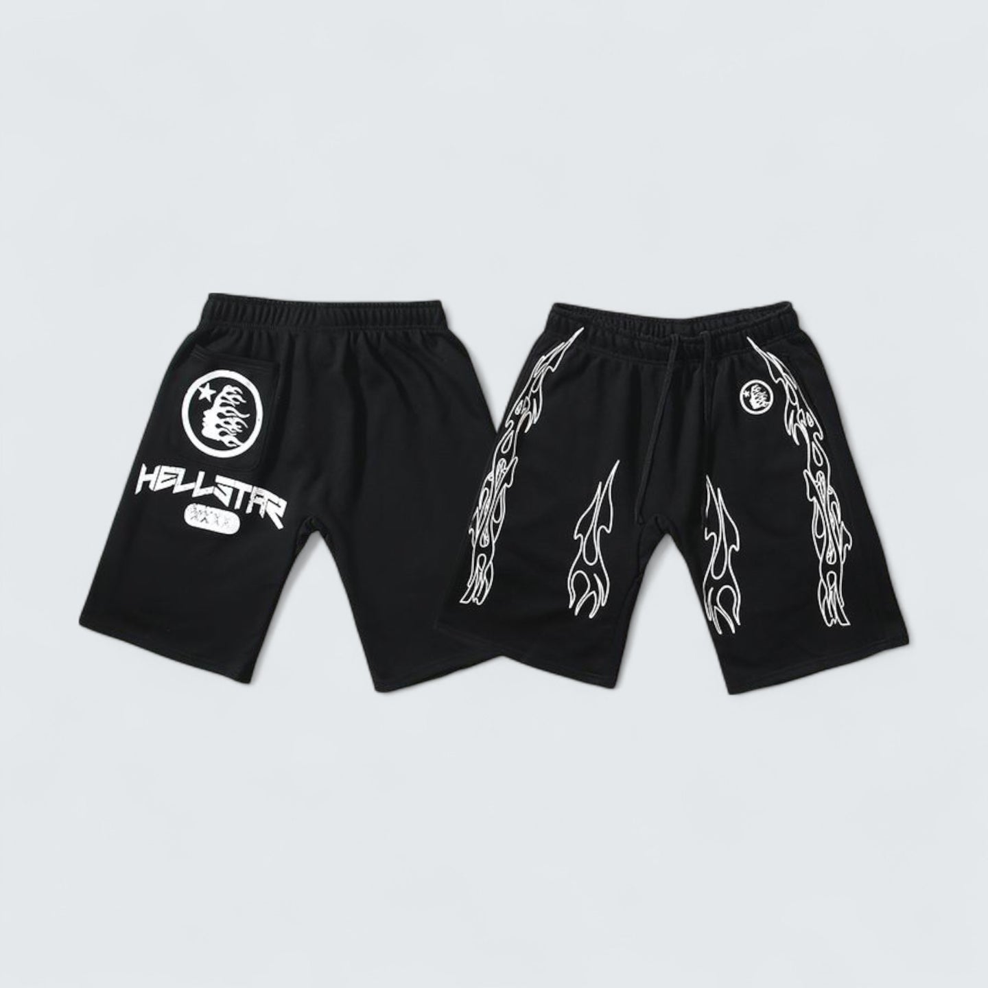 Double Flame Panel Shorts