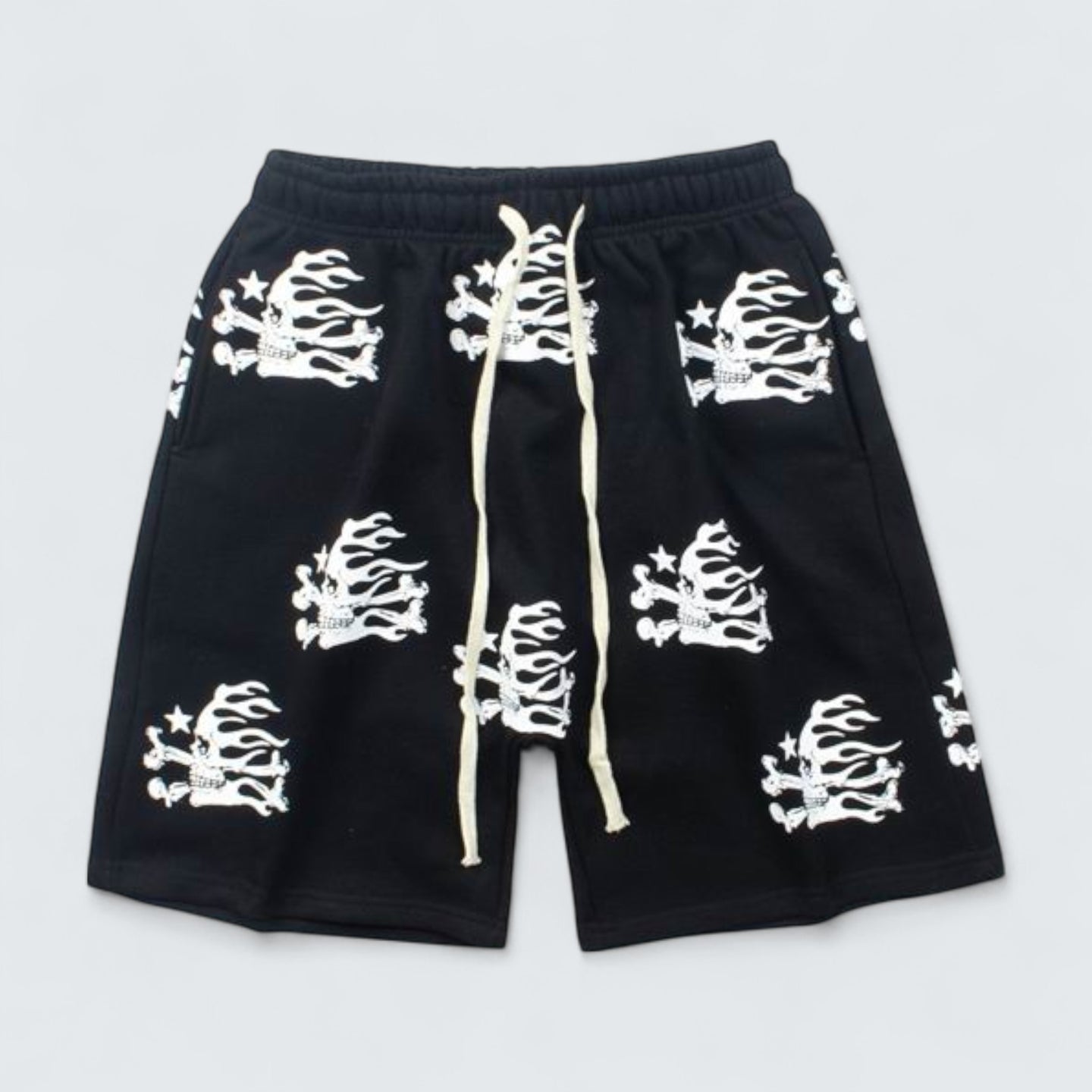 Skeleton Flame Allover Shorts