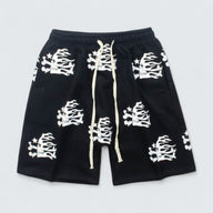 Skeleton Flame Allover Shorts