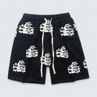 Skeleton Flame Allover Shorts