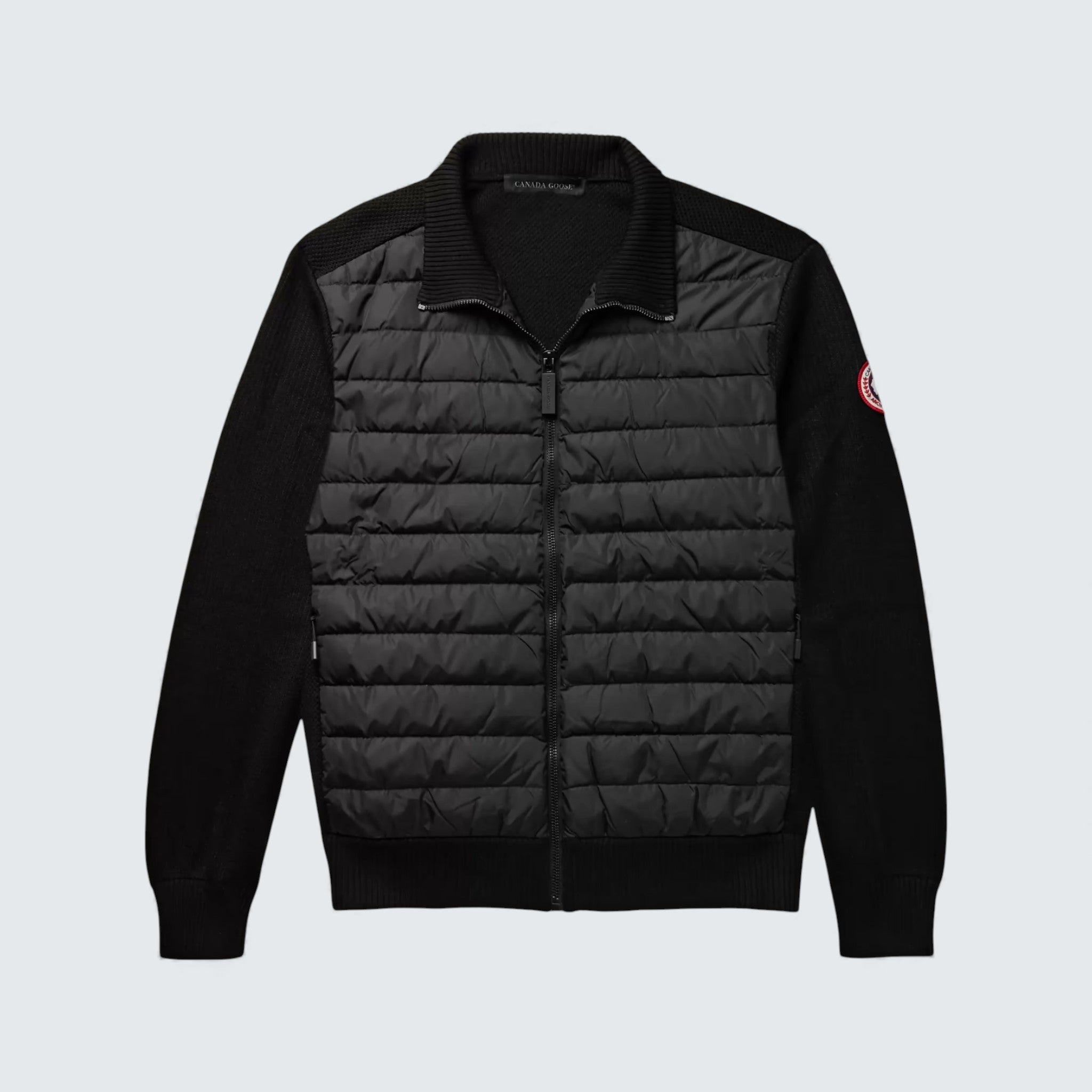 HyBridge Slim Fit Quilted Down Shell and Merino Wool Jacket