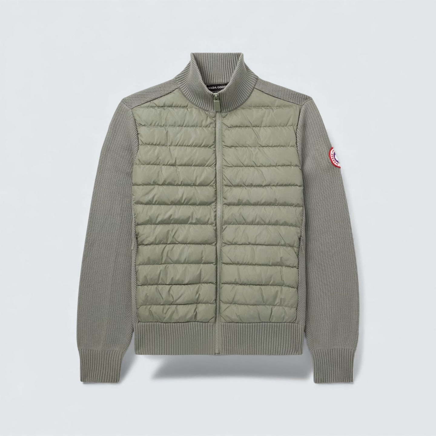 HyBridge Slim Fit Quilted Down Shell and Merino Wool Jacket