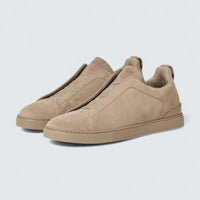 Light Taupe Suede Triple Stitch™ Sneakers