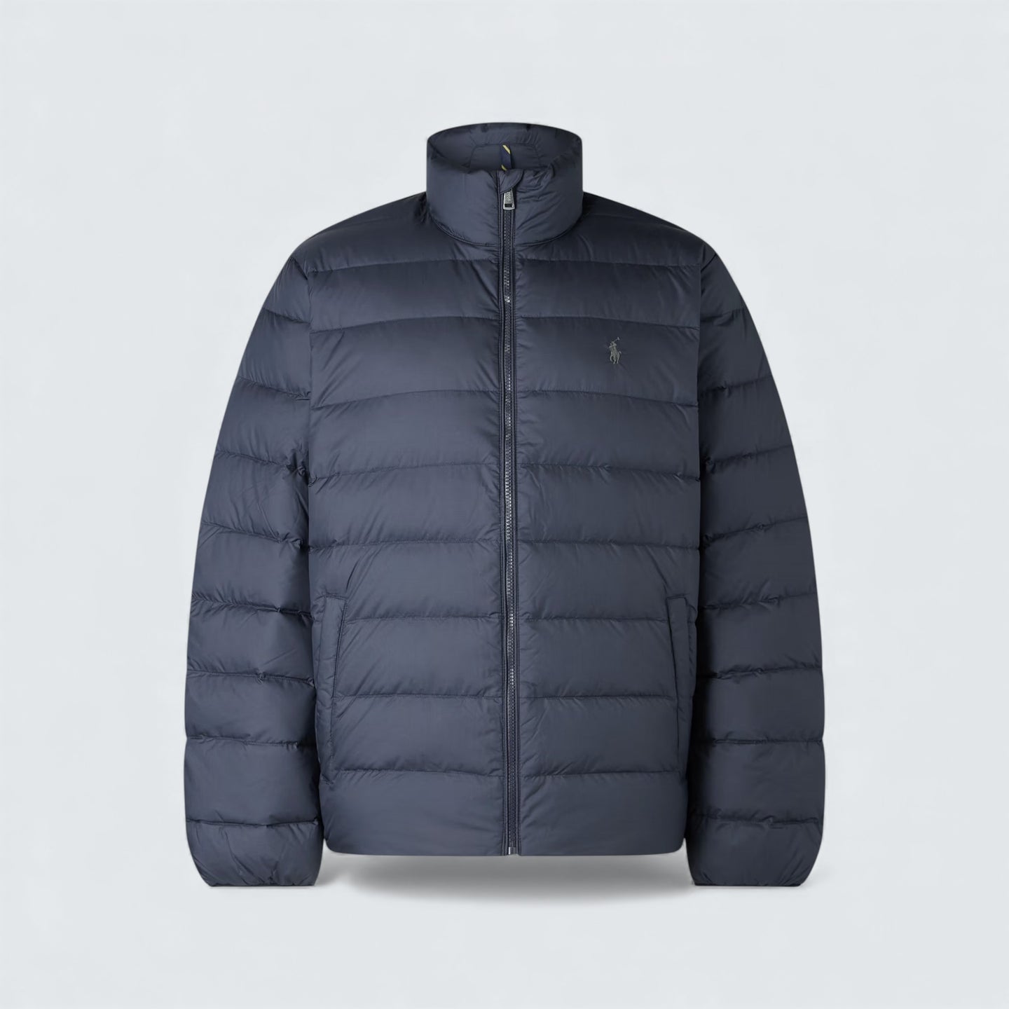 Logo Embroidered Quilted Shell Down Jacket