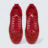 Louis Junior P Pik Pik Strass Vog Patent Leather and Spikes Loubi