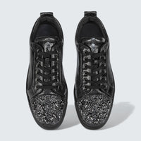 Louis Junior P Strass Eternity 'Star' Laminated Calf Leather and Spikes