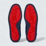 Louis Junior Spikes Veau Velours and Spikes Zaffiro