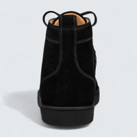 Louis Veau Velours Black High-Top Sneaker