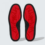 Louis Veau Velours Black High-Top Sneaker