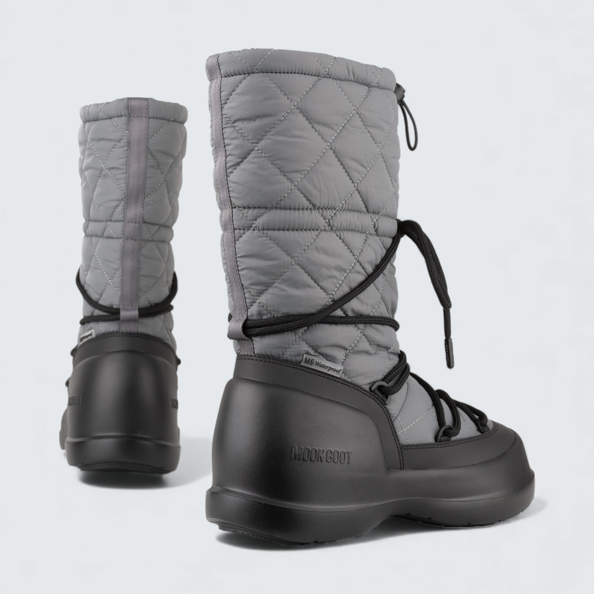 Mezzaluna Quilted High Boots ‘Grey’