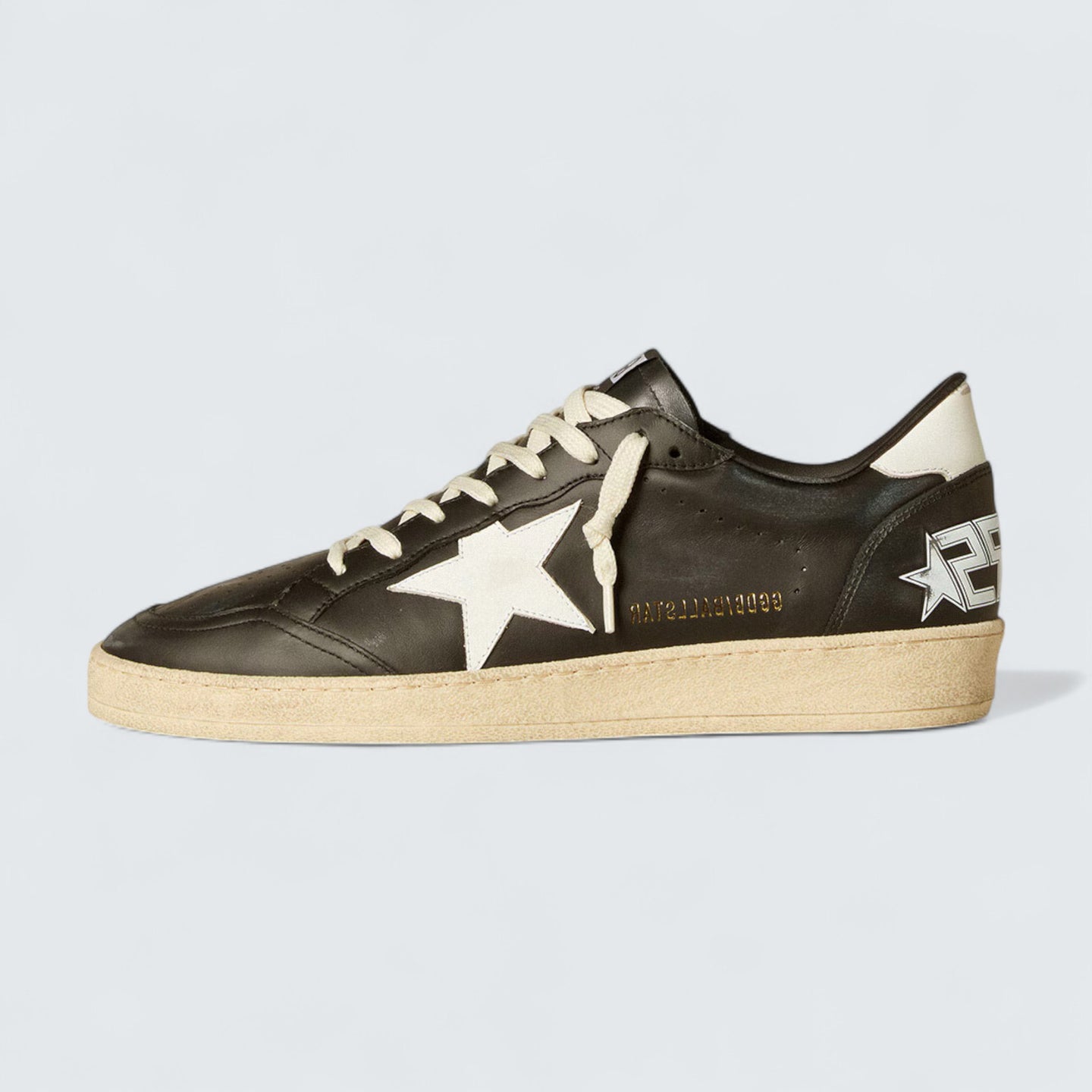 Ball Star 'Black Nappa with White Leather Star and Heel Tab'