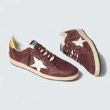 Ball Star 'Chocolate Nubuck with White Leather Star and Honey-Colored Leather Heel Tab'