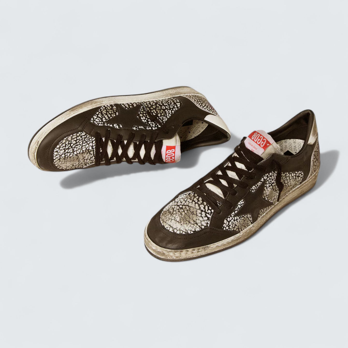 Ball Star 'Elephant-Print Leather with Black Leather Star'