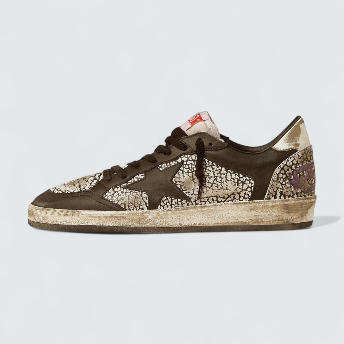 Ball Star 'Elephant-Print Leather with Black Leather Star'
