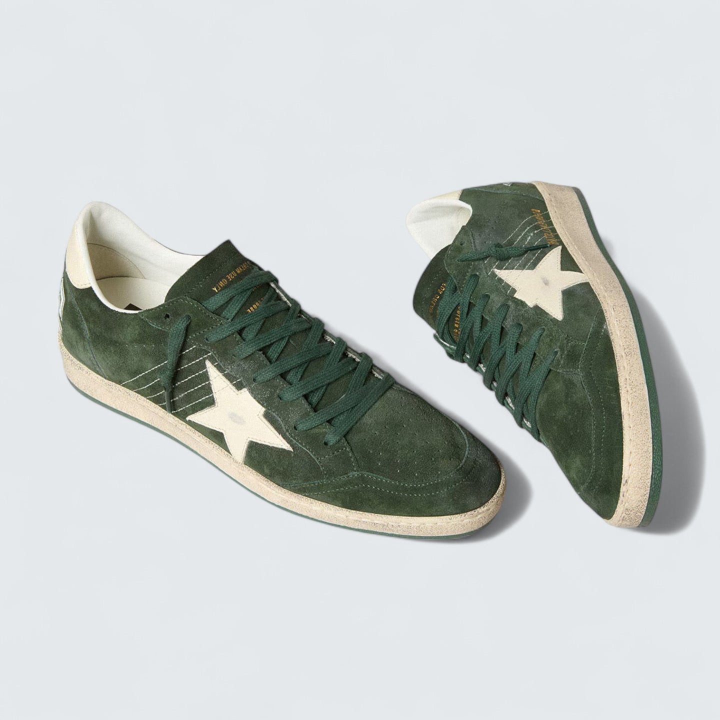 Ball Star 'Green Suede with White Leather Star and Heel Tab'
