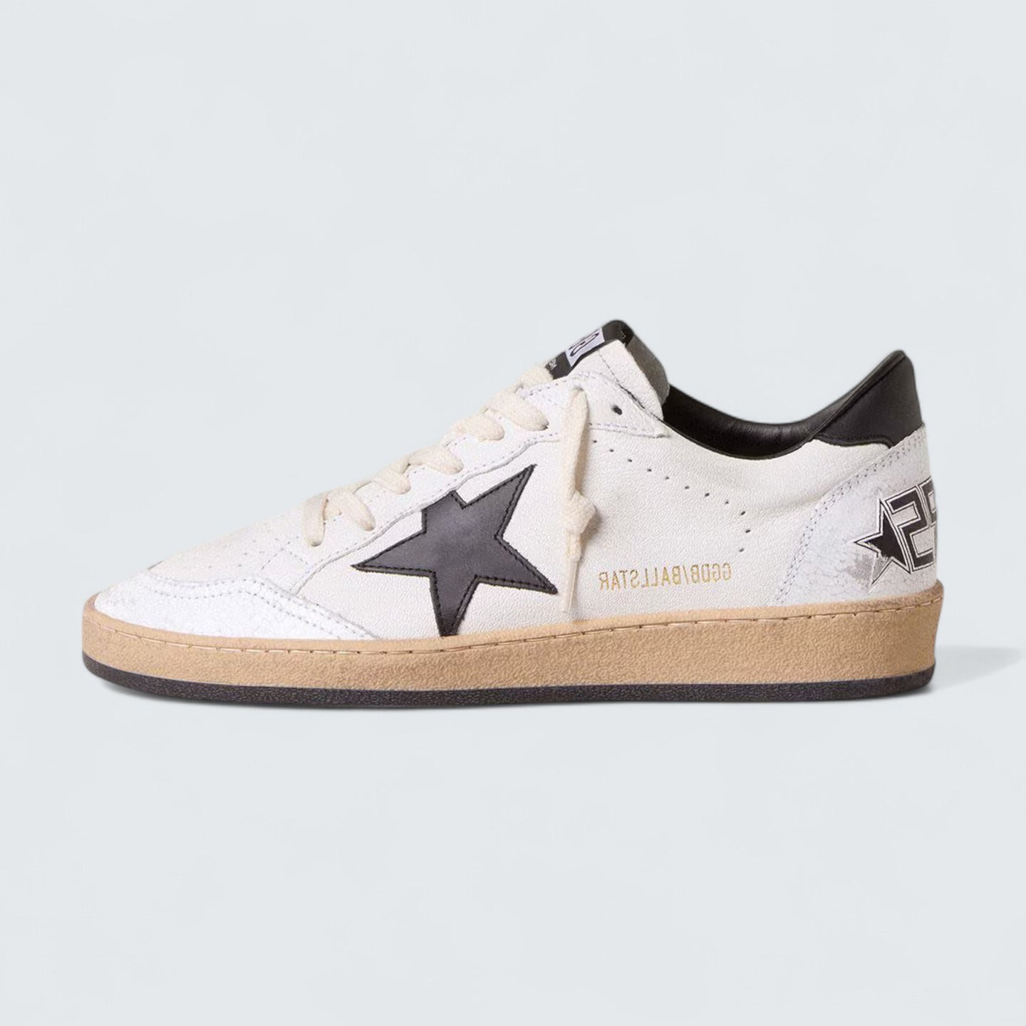 Ball Star 'White Nappa Leather with Black Leather Star and Heel Tab'