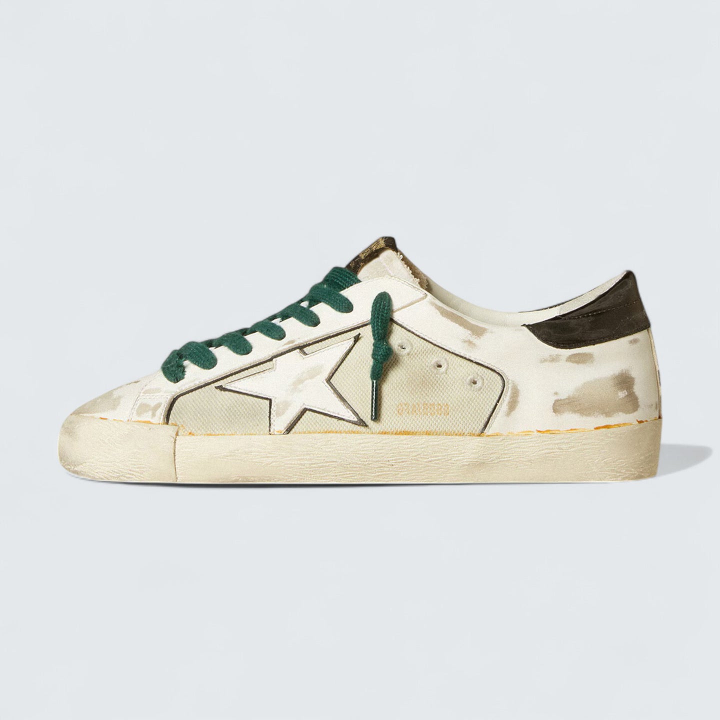 Super-Star 'White Leather & Black Heel Tab'