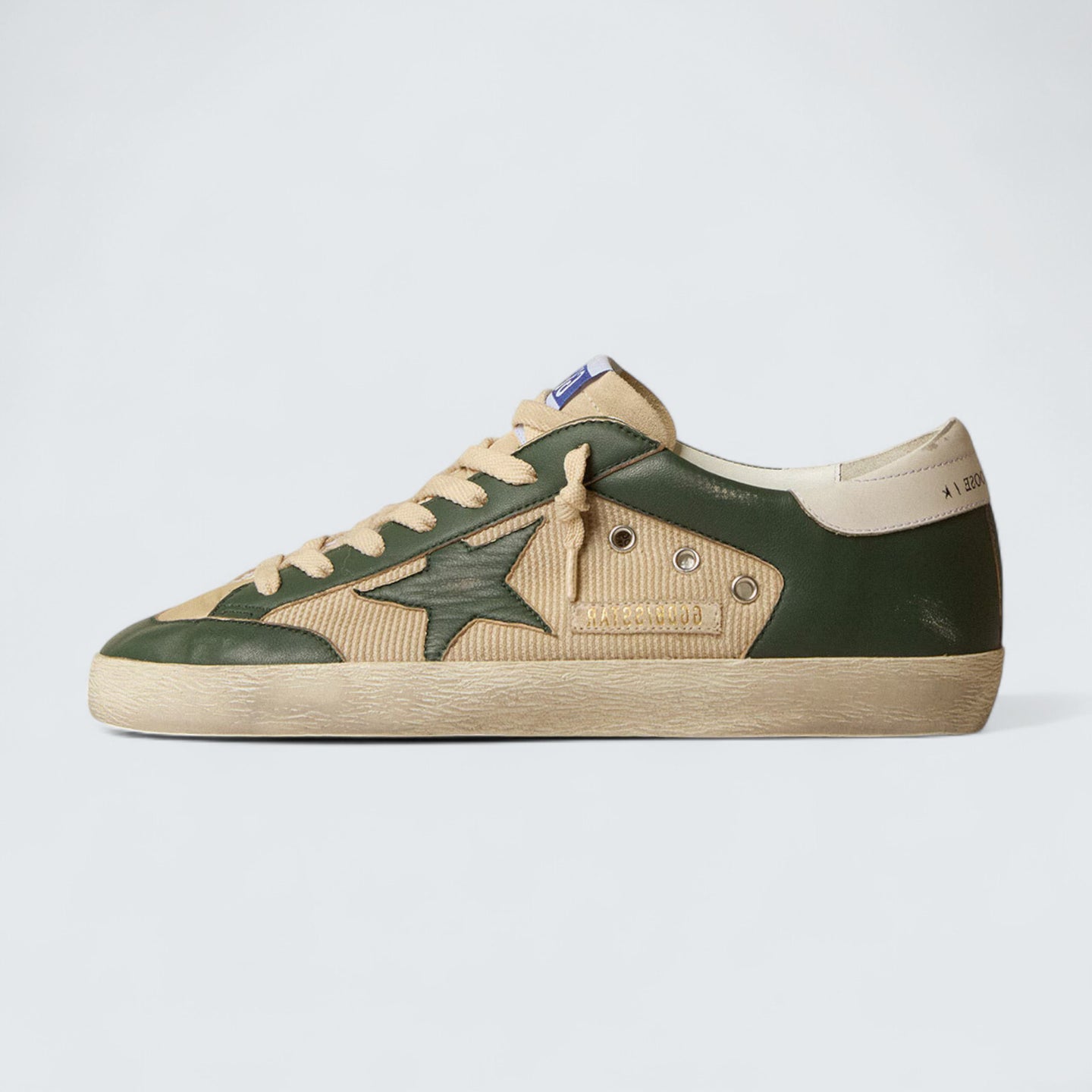 Super-Star 'Cream Mesh & Green Nappa'