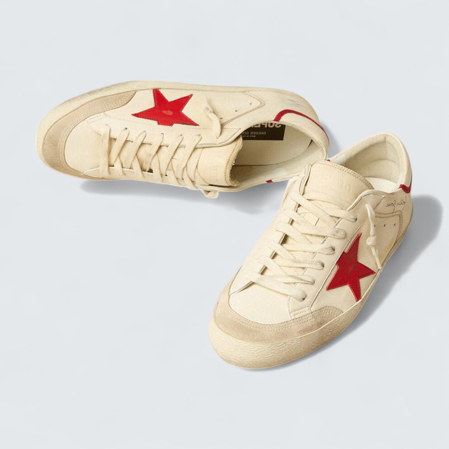 Super-Star 'Nappa Leather & Red Star'