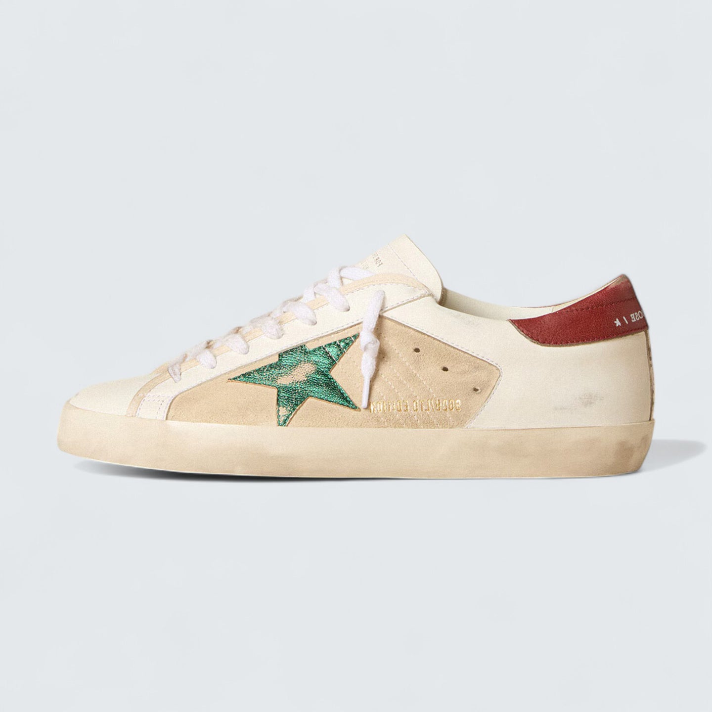 Super-Star 'Suede & Green Metallic Star'