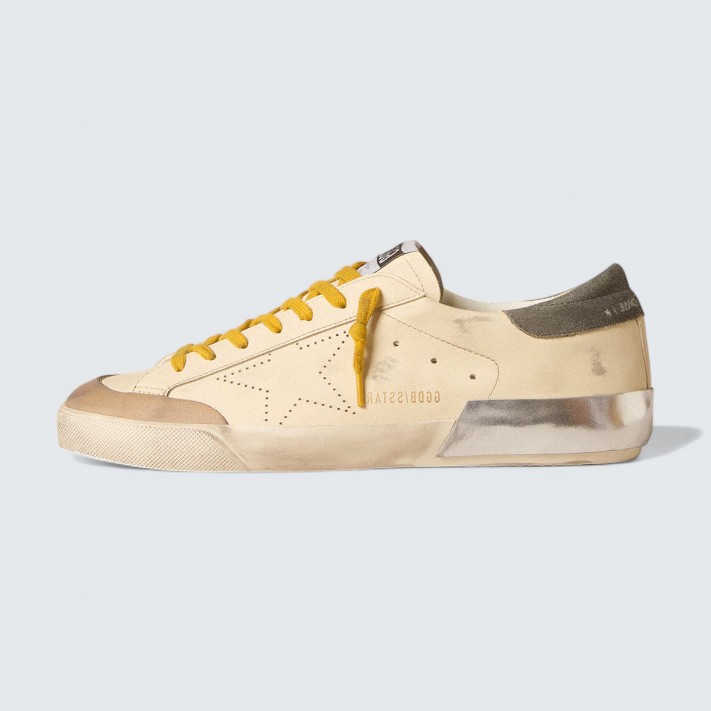 Super-Star 'Perforated Star & Grey Suede Heel'