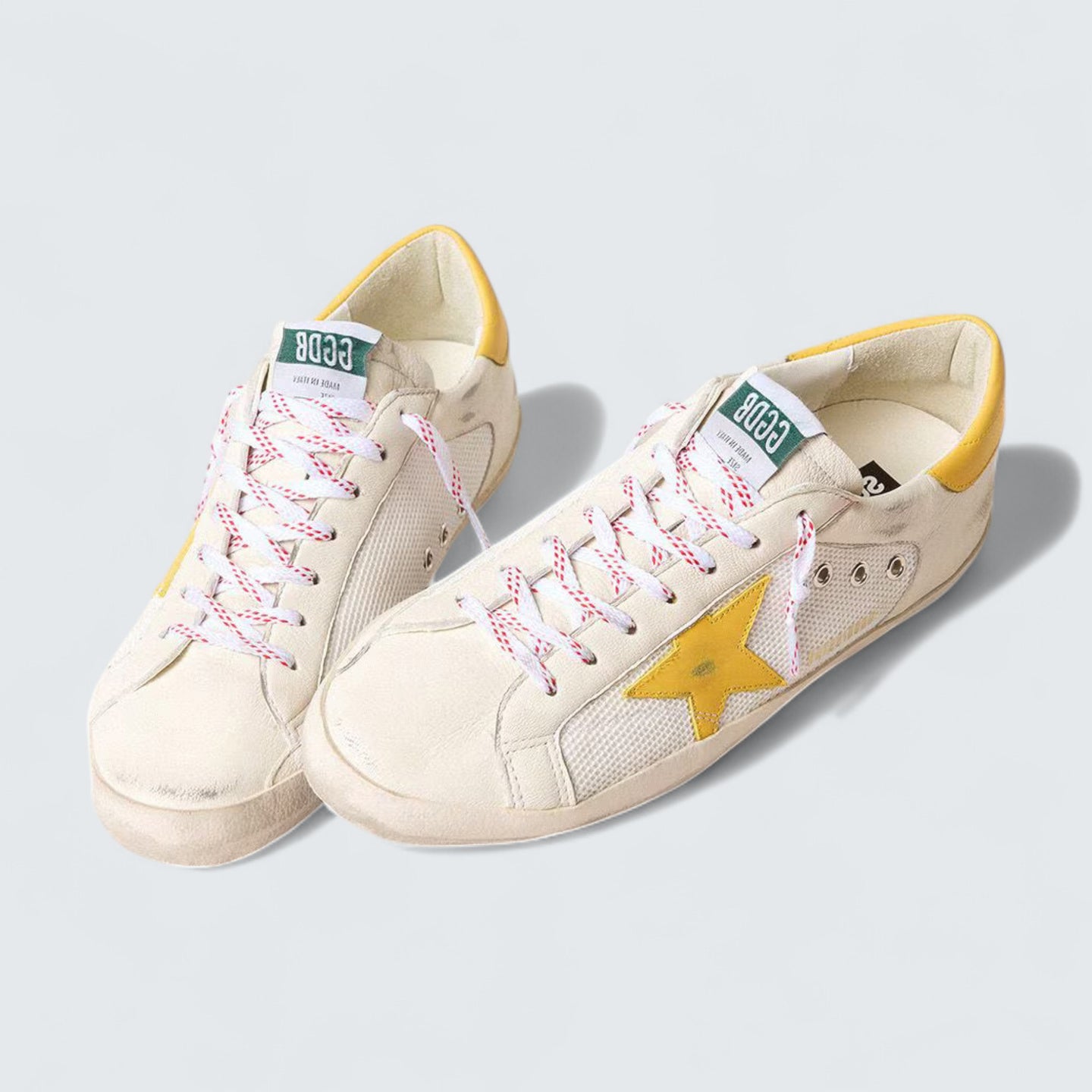Super-Star 'Mesh, Nappa & Yellow Leather Star'