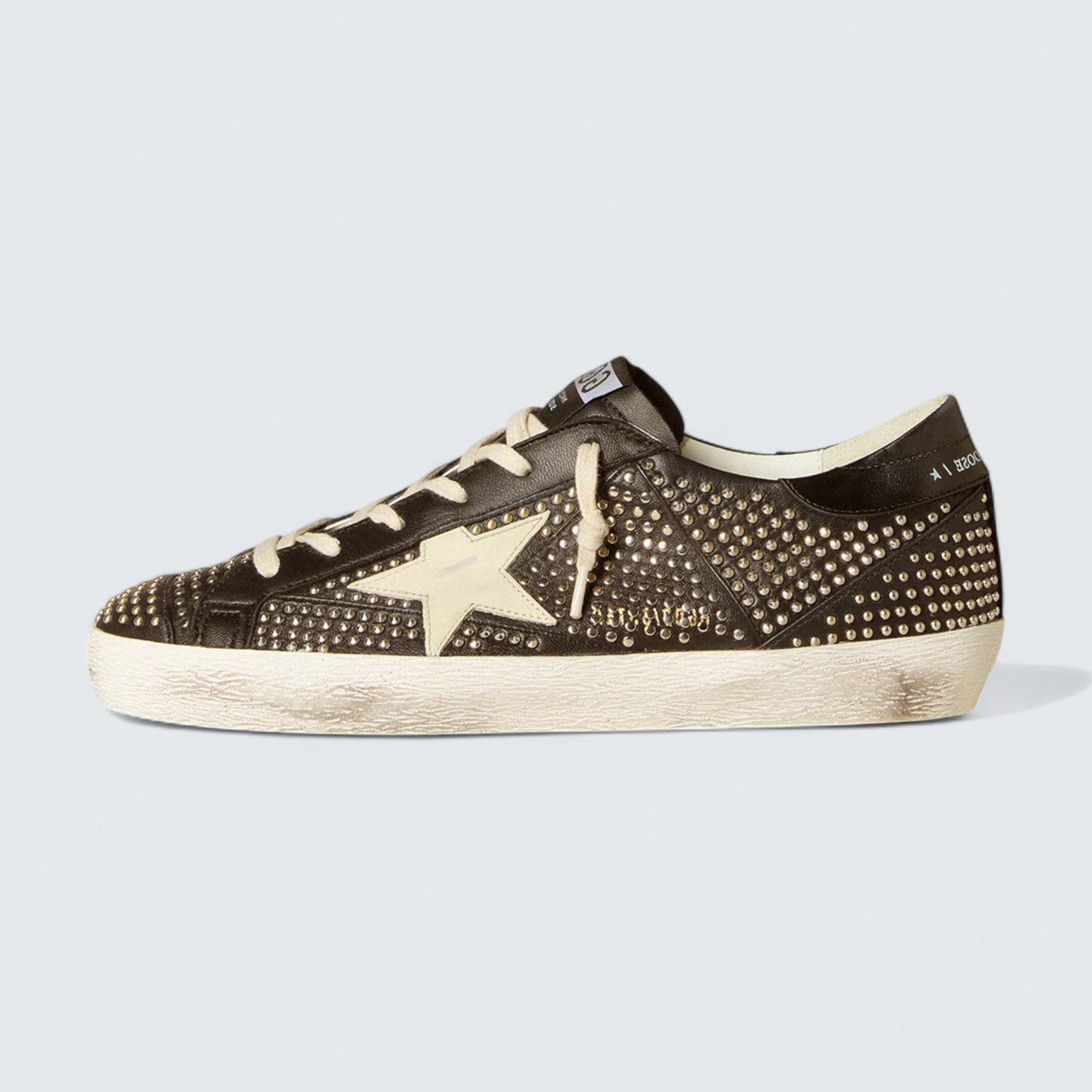 Super-Star 'Studded Black Nappa & White Star'