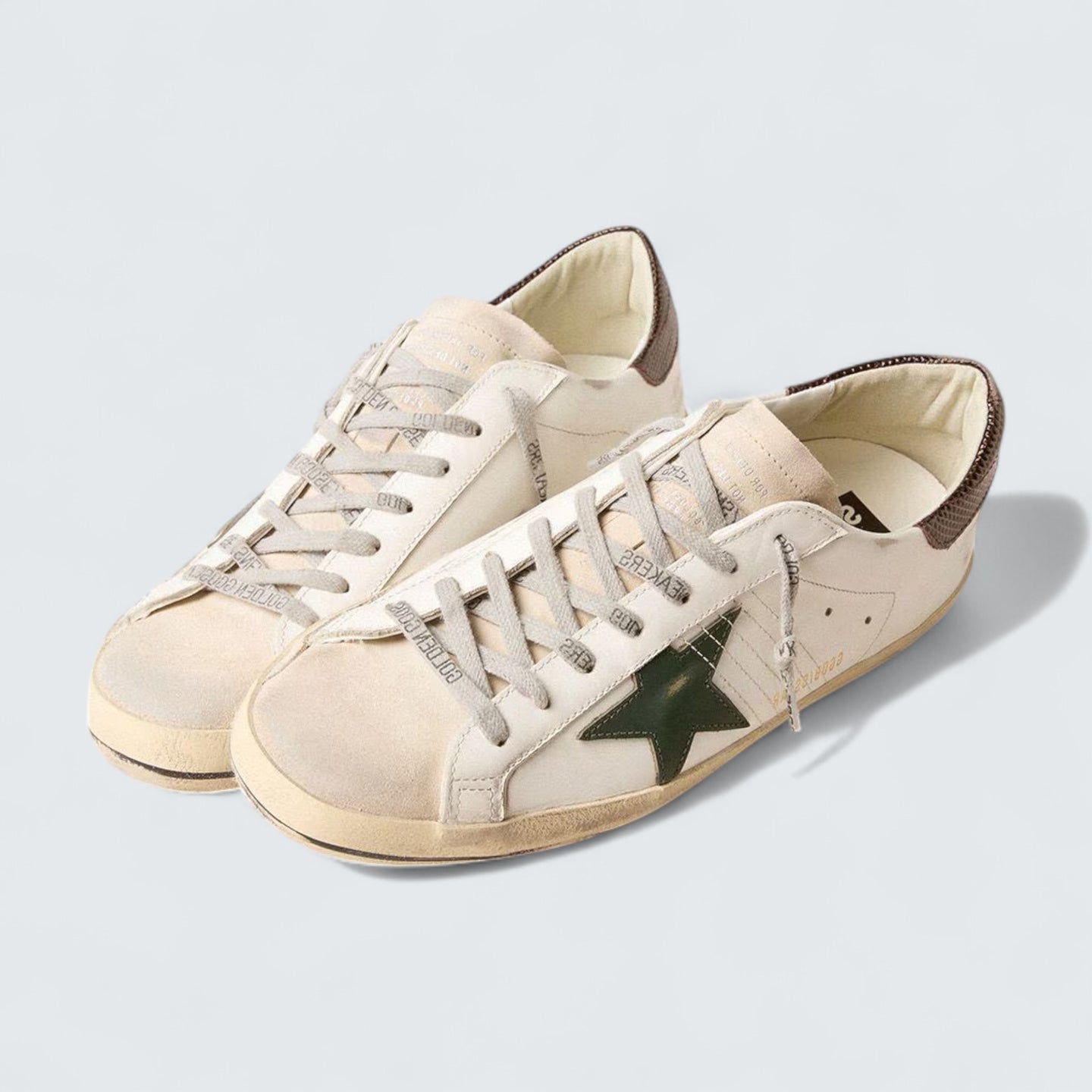 Super-Star 'Green Star & Animal-Print Heel'