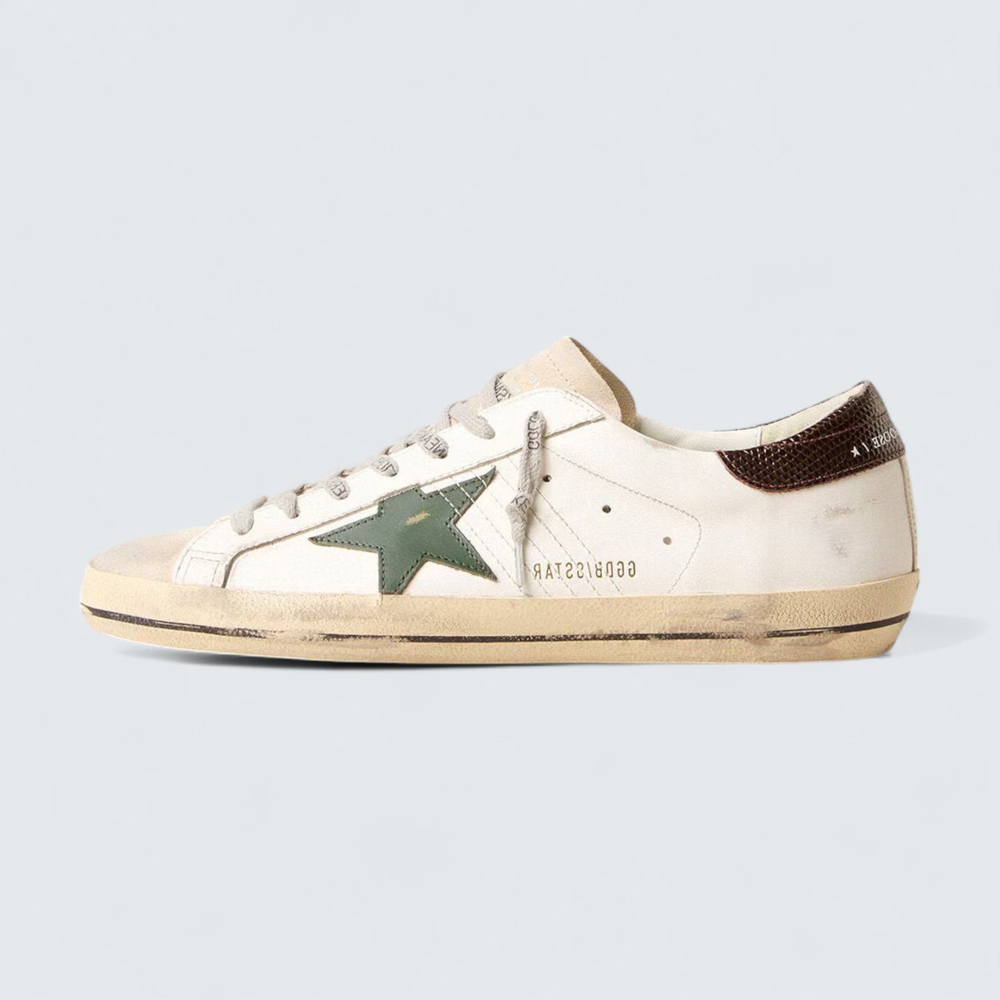 Super-Star 'Green Star & Animal-Print Heel'