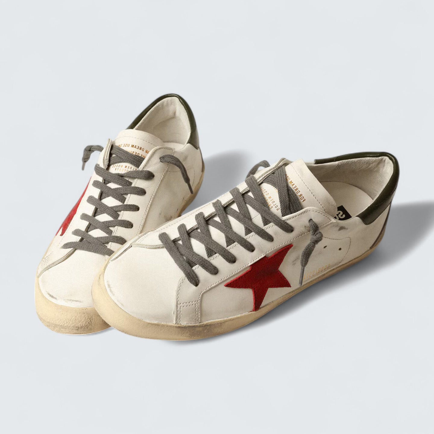 Super-Star 'Red Suede Star & Green Heel Tab'