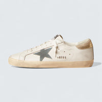 Super-Star 'Suede Star & Platinum Snake Heel'