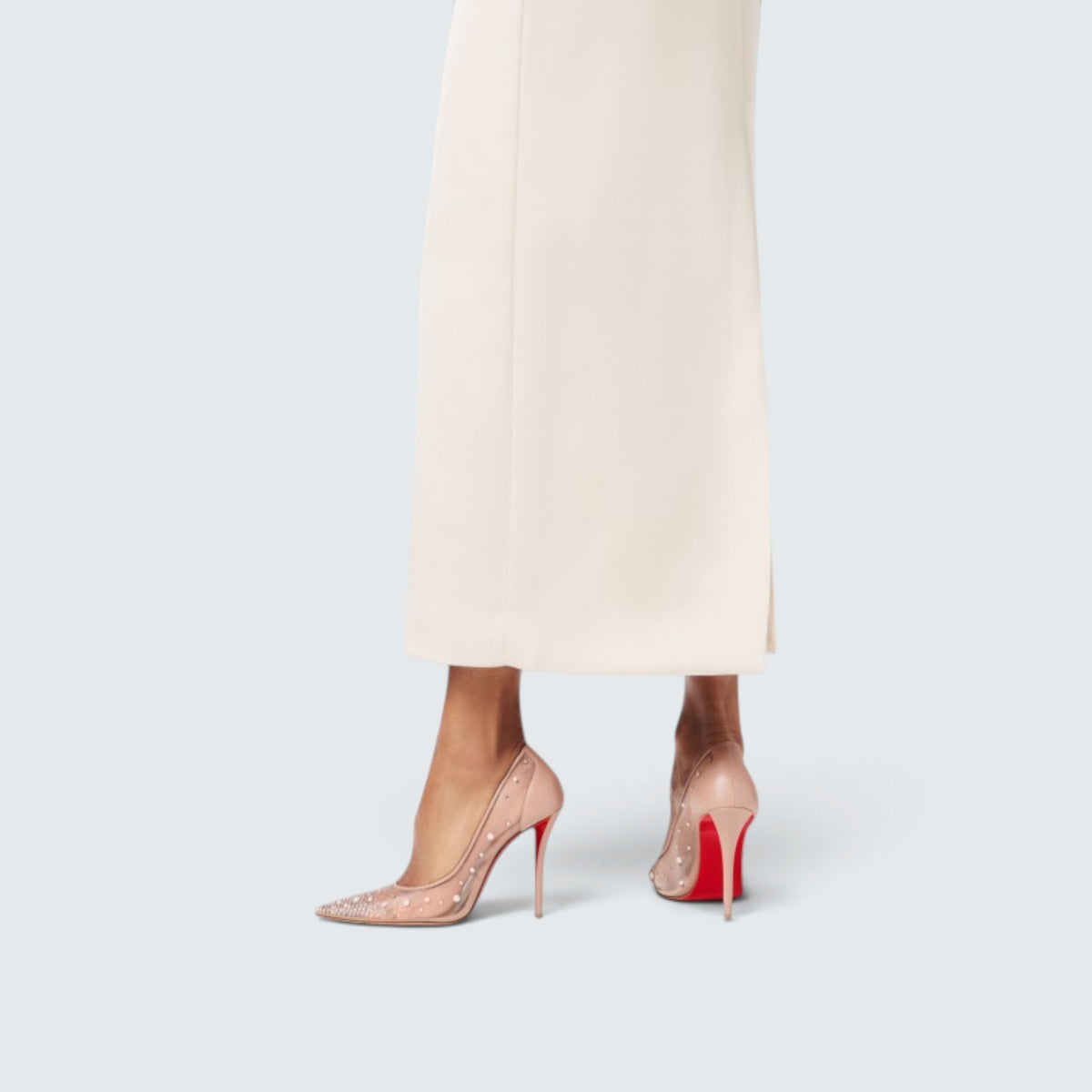 Miss Z Degrastrass Perla - 100 mm Pumps - Mesh, nappa leather, strass and pearls