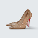 Miss Z Degrastrass Perla - 100 mm Pumps - Mesh, nappa leather, strass and pearls