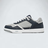 B27 Uptown Low-Top Sneaker ’Navy Blue, Dior Gray and White Grained Calfskin with Dior Gray Dior Gravity Leather’