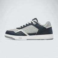 B27 Uptown Low-Top Sneaker ’Navy Blue, Dior Gray and White Grained Calfskin with Dior Gray Dior Gravity Leather’