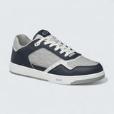 B27 Uptown Low-Top Sneaker ’Navy Blue, Dior Gray and White Grained Calfskin with Dior Gray Dior Gravity Leather’