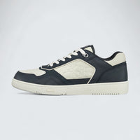 B27 Uptown Low-Top Sneaker ’Navy Blue and White Grained Calfskin with White Dior Gravity Leather’