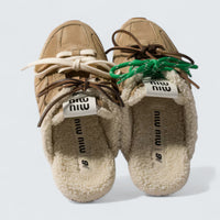 x New Balance 530 SL Bleached Suede Sneaker Mules 'Ecru'