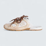 x New Balance 530 SL Deco Calf Leather Mules 'Travertine Gray/White'