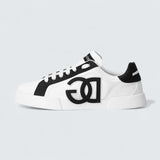 D&G Portofino Light Strobel Sneakers In Canvas And Calfskin