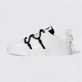 D&G Portofino Sneakers in Calfskin and Patent Leather 'White'