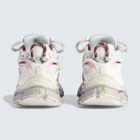 Runner Gradient Sneaker in White, Brown, Blue, Pink and Grey Mesh, Polyurethane and Polyester