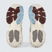 Runner Gradient Sneaker in White, Brown, Blue, Pink and Grey Mesh, Polyurethane and Polyester